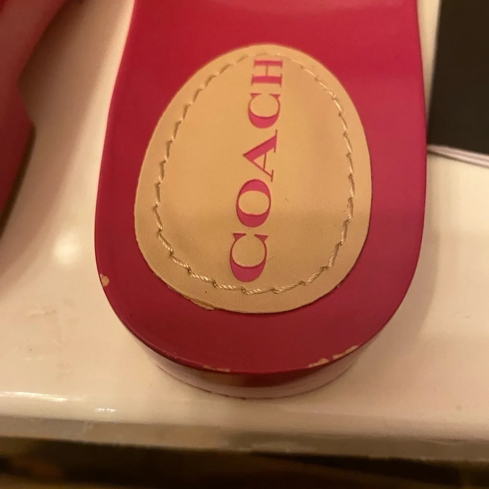 New WITH BOX PINK COACH SANDALS SIZE 6 - Picture 5 of 12
